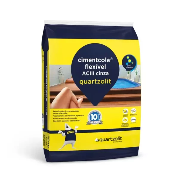 Argamassa Cimentcola Flexível ACIII Cinza Quartzolit